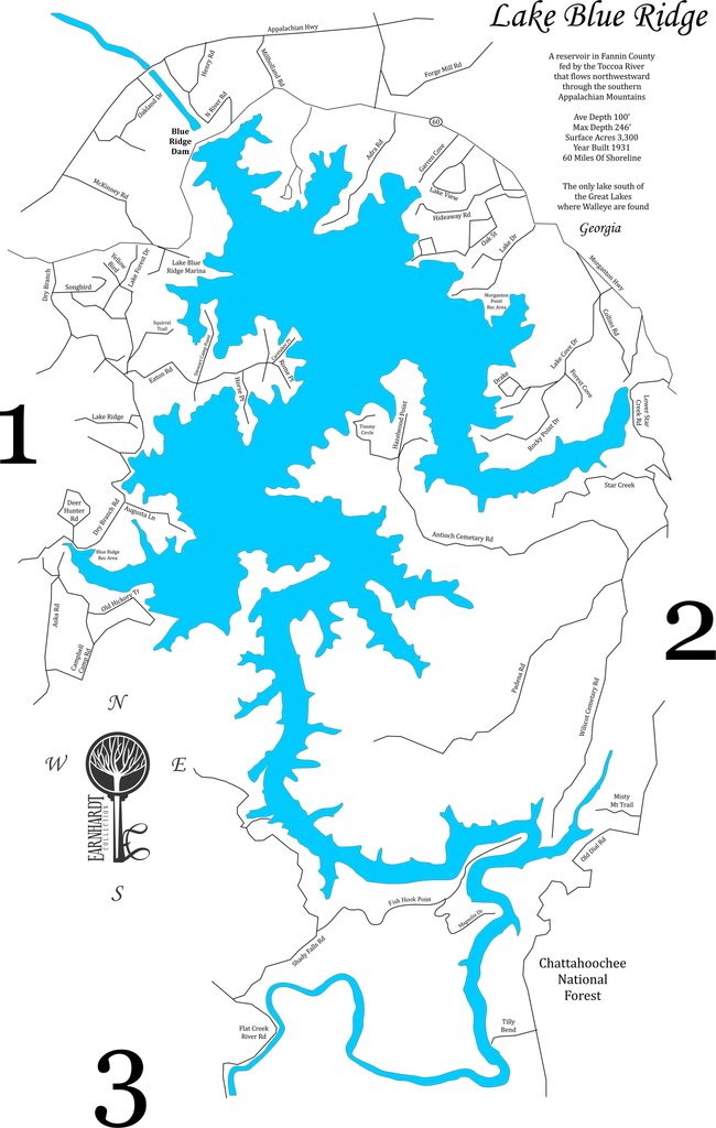 Lake Blue Ridge Map