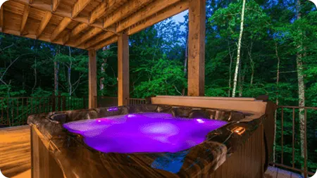 cabins with hot tub