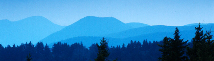 Blue Ridge Mountains at Twilight Long View