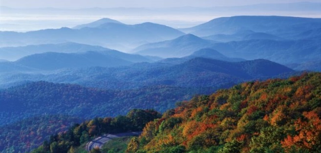 Blue Ridge Mountains Georgia in Fall