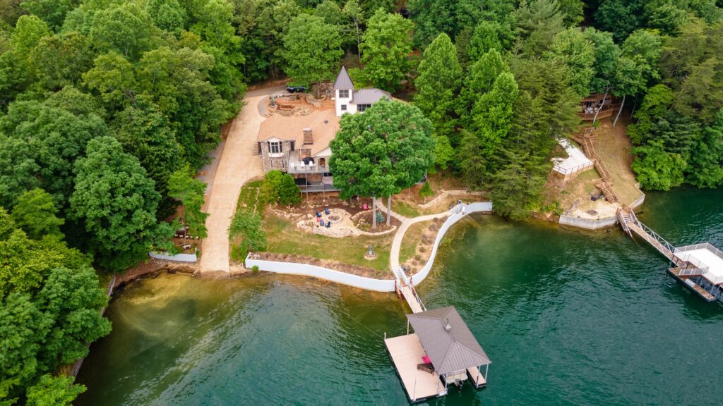 Blue Ridge Lakeside Chateau From Above
